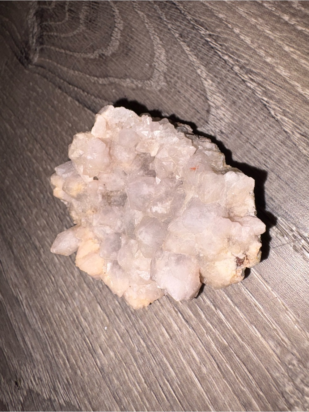 Natural Pink-White Quartz Cluster Decorative Accent